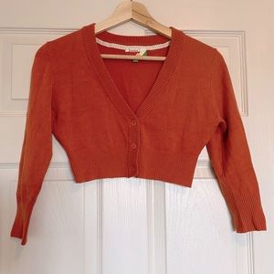 Modcloth - The Dream of the Crop Cardigan in Sunset - size S